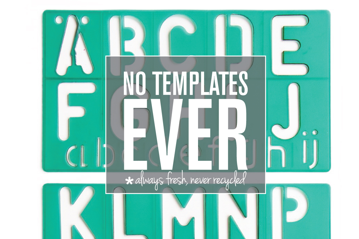 never built from templates